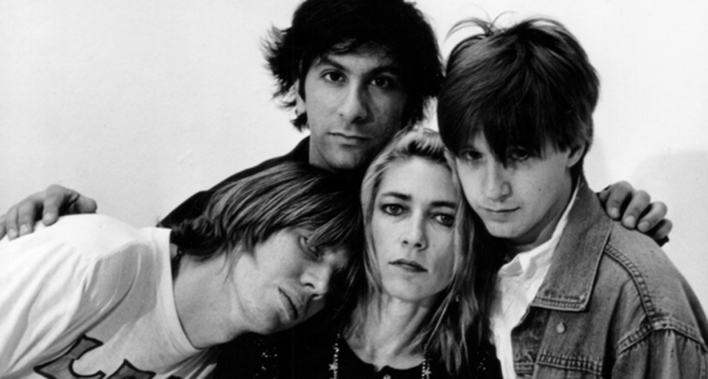 Sonic Youth in the late-1980s (left to right): Thurston Moore, Lee Ranaldo, Kim Gordon, Steve Shelley.